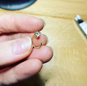 Lab-Grown Diamond Huggie Hoop Earring