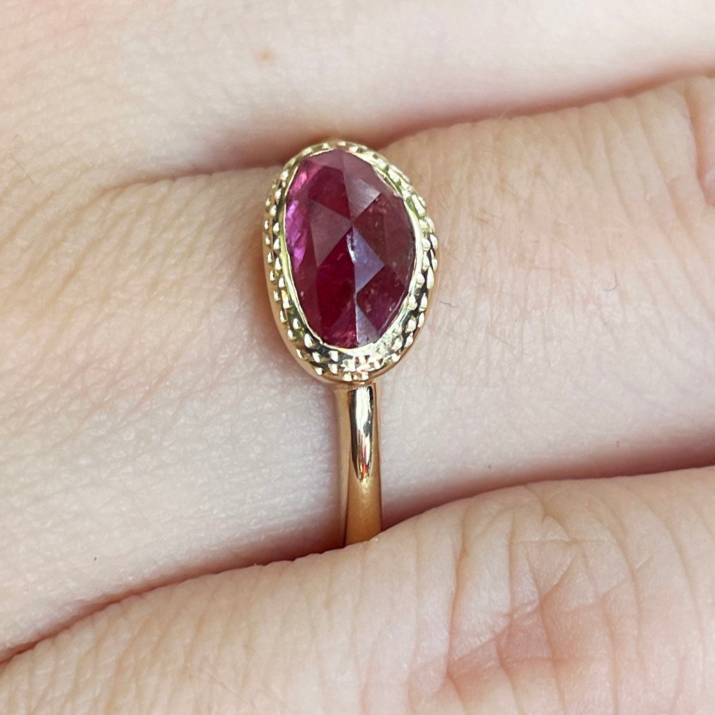Blush Begonia Sapphire Ring