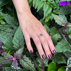 Plum Blossom Sapphire Ring